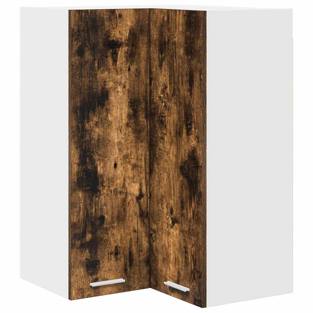 Hängeschrank Riga Geräucherte Eiche und Weiß 57 x 57 x 80 cm